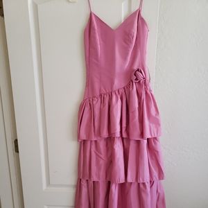 Taffeta long gown with matching bowlero jacket